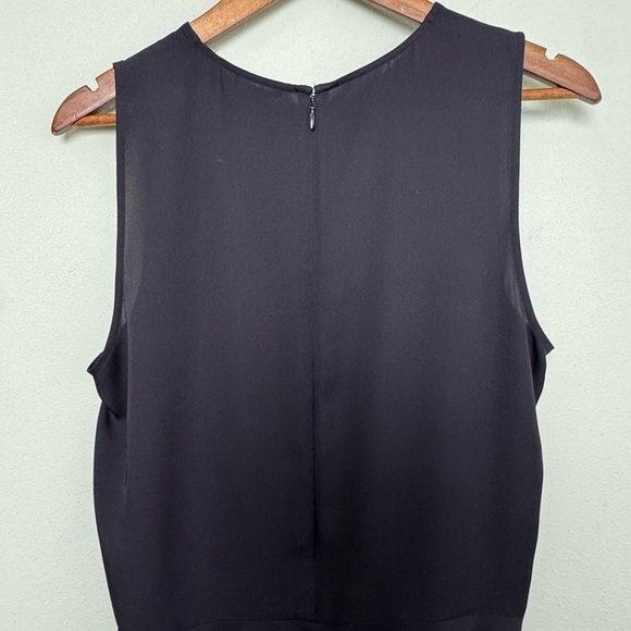 Theory Womens 100% Silk Nicella‎ Modern Tank Top Blouse Peplum Black Size Large - Picture 7 of 11